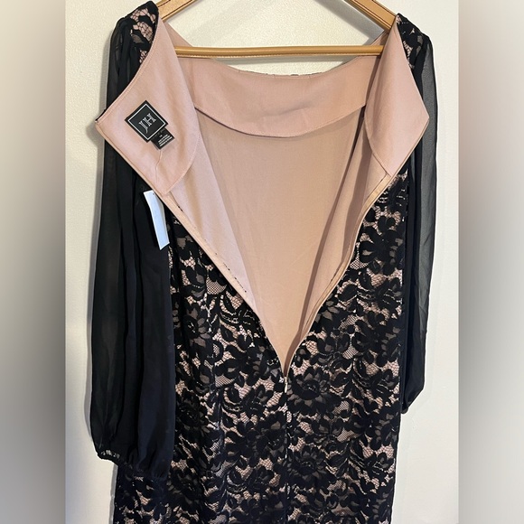 Jessica Howard Long Sheer Sleeve Lace Sheath Dress size 18 NWT - Picture 4 of 6